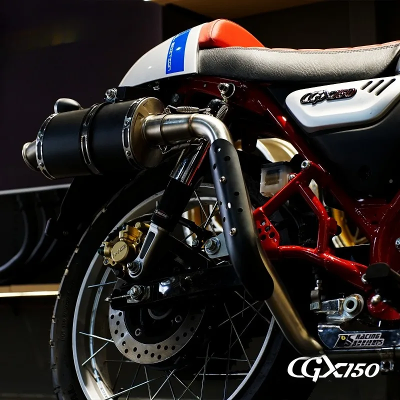 Full-Size Custom Motorcycle ExhaustRS Original CGX150 Special Modification Higher Exhaust Pipe Forsound Retro Straight Through S