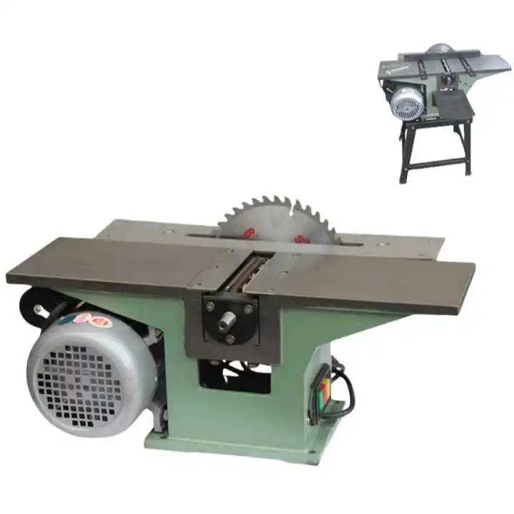 

Industrial 3-in-1 Multifunctional 220V Bench Planer with Core Motor Includes Drilling Machine Wood Thickness Saw Machines