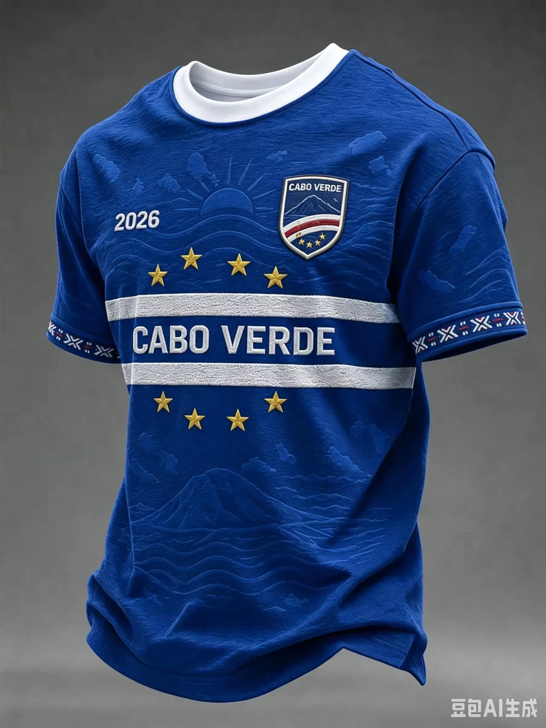 2026 Men 3D Print Cape Verde Football T Shirt National Flag Emblem Soccer Tee Quick Dry Sports Fan Short Sleeve Jersey Tops Y2k