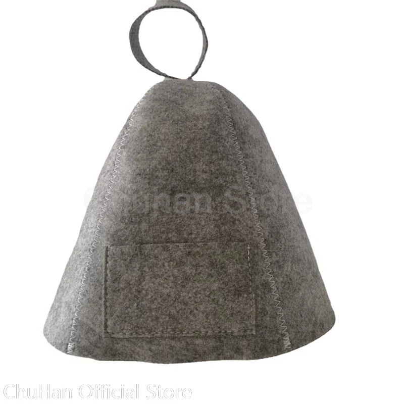 ChuHan cappello da Sauna in feltro di lana cappello da doccia in feltro di lana ricamato Anti calore per Sauna Banya Bath House protezione della testa