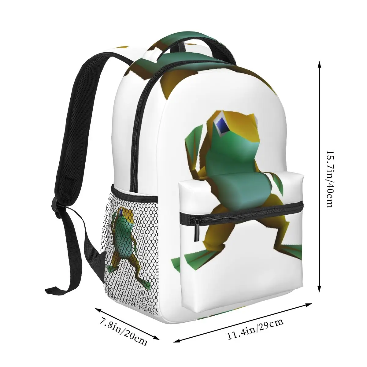 Final Fantasy VII Frog Enemy Backpack Student Boys Girls BookBag Children School Bag Laptop Shoulder Bags for Men Women