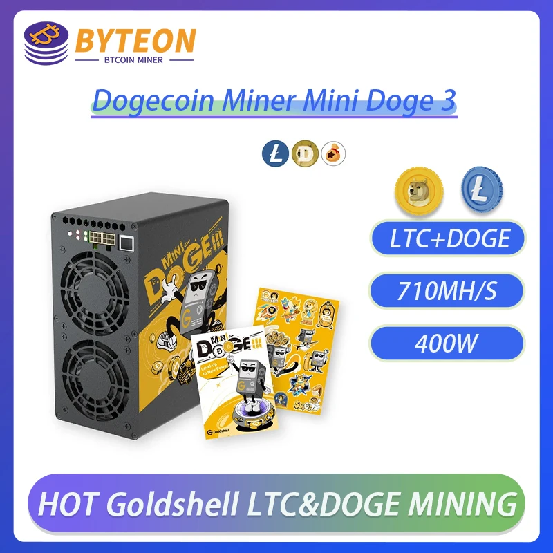 

Новый Goldshell minidoge3 Miner 700 м 400 Вт LTC DOGE монета Майнер бесшумная сеть goldshell mini Doge 3