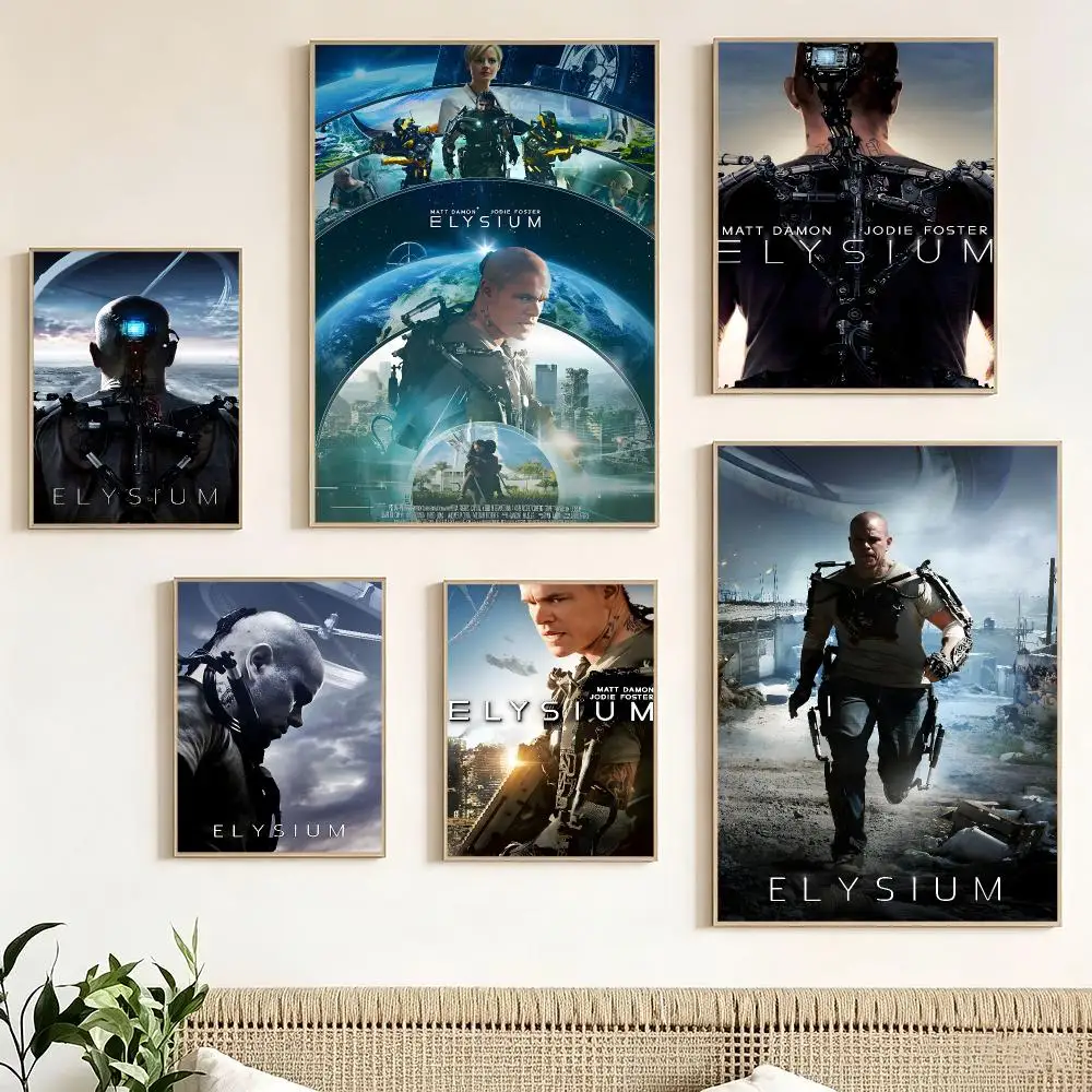 Classic Movie E-Elysium Poster impermeable para el hogar sala de estar dormitorio bar decoracion estetica