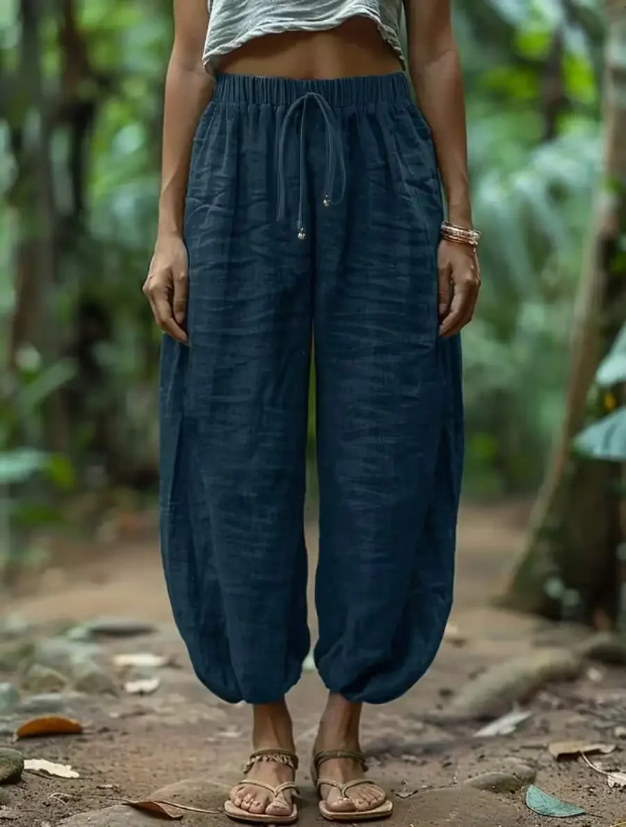 

Linen Loose Comfortable Minimalist Lantern Pants For Women