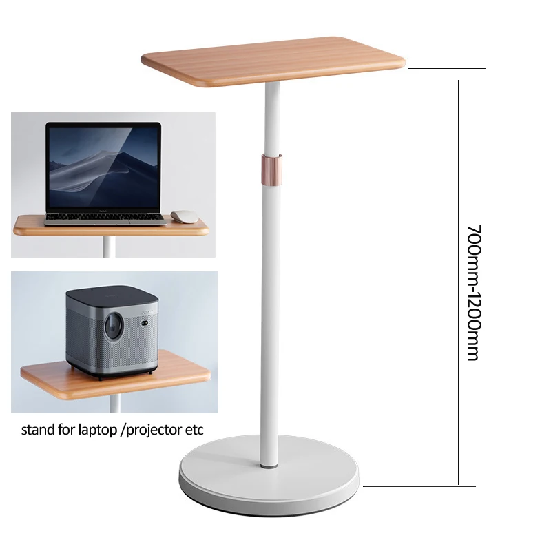 XP-01 700-1200mm Metal Multifunction projector Laptop Floor Stand Holder Height Adjustable white black big round base stand sit