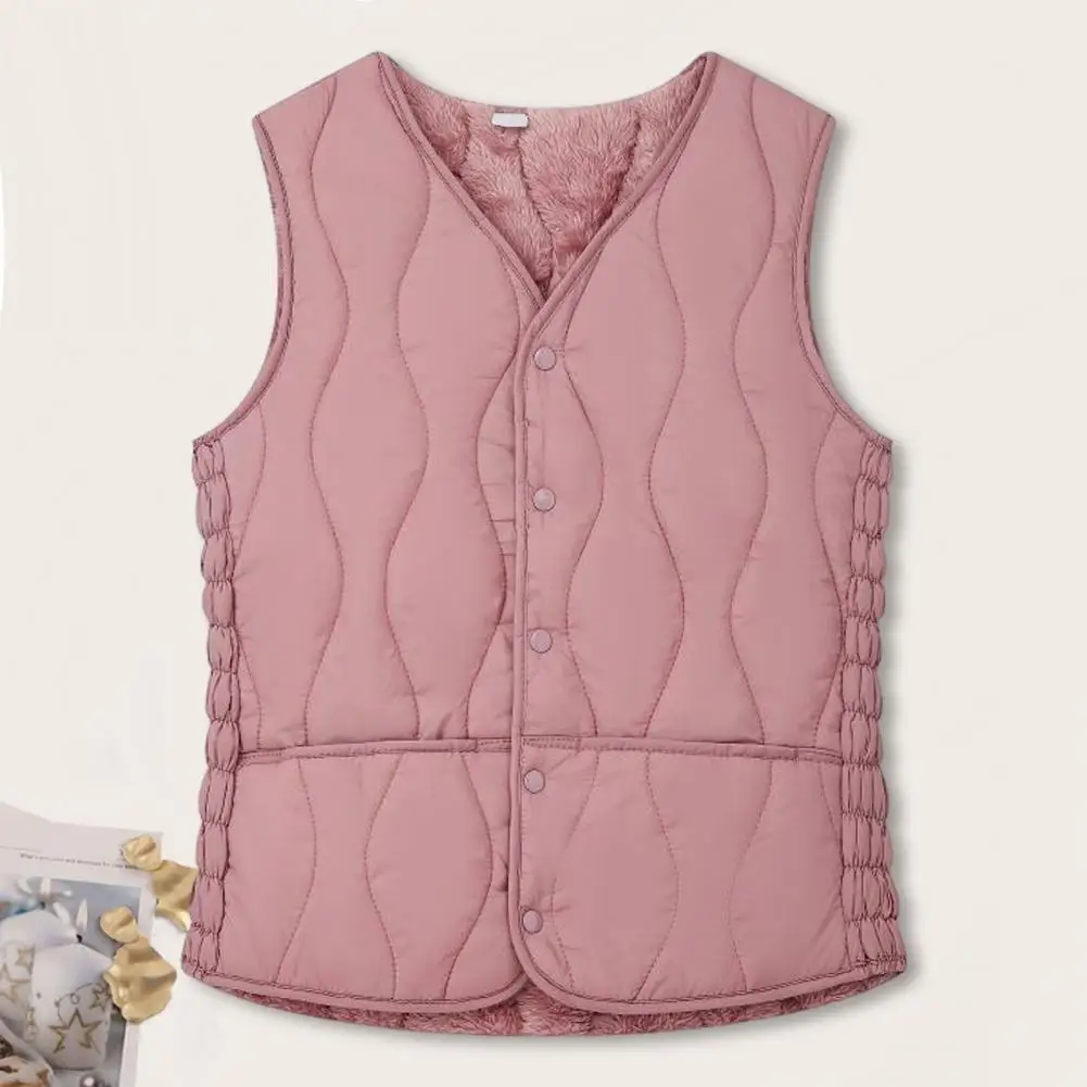 Solid Color Women Vest Skin-friendly Nylon Vest Stylish Women's Padded Vests for Fall Winter Lightweight for Daily for Cozy