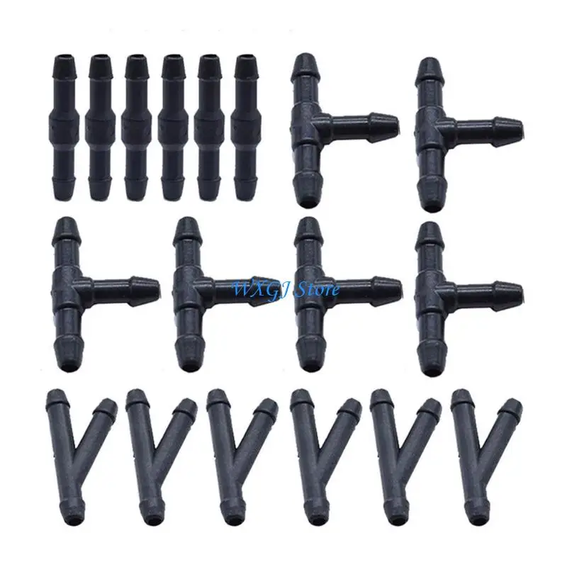 

37JE 18PCS Universal Car Windshield Hose Connectors 3 Way Joints Cleaning Hose Fitting Easy to Use for Washer Nozzle Lines