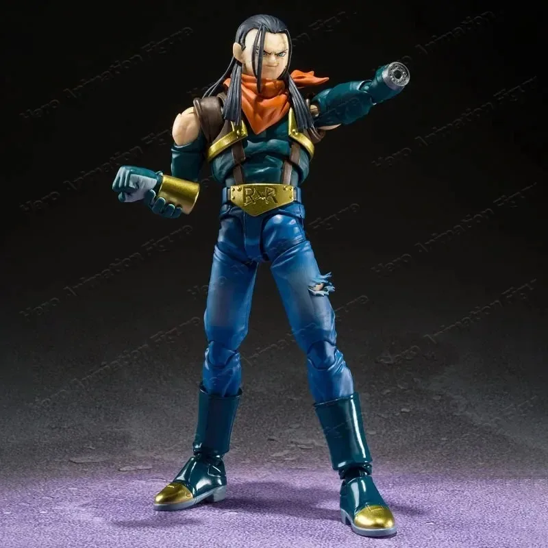 

In Stock BANDAI Original S.H.Figuarts DRAGON BALL TRUNKS GT SON GOKU SUPER ANDROID 17 SHF Action Figure Model Toy Gift for Kids