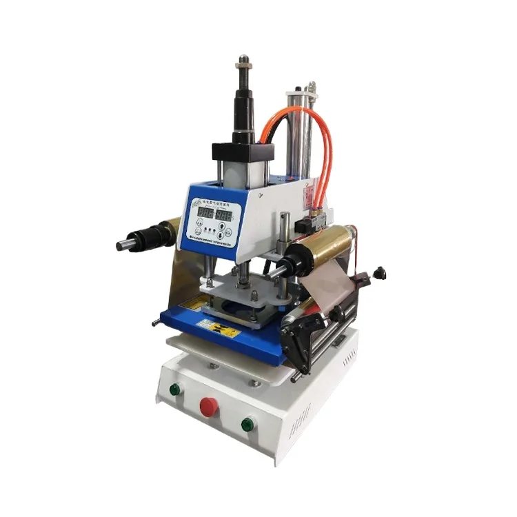 

Semi-Automatic Mini Foil Stamping Machine 110/220V Flatbed Printer New Condition Heat Press with Pneumatic Drive