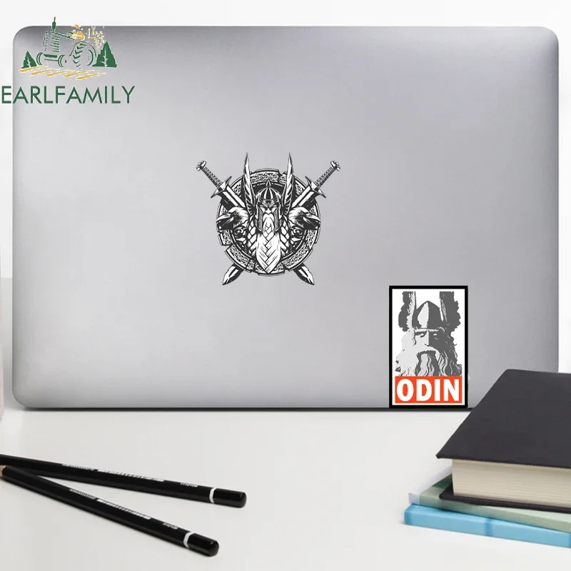 EARLFAMILY 13cm x 12cm for Viking Odin Vinyl Car Stickers Suitcase Creative Decal Graphics Scratch-proof Waterproof Decoration