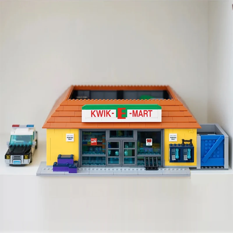 Kreatywny serial telewizyjny Simpsonowie Klocki konstrukcyjne Model supermarketu Krusty Burger Architektura Zestaw klocków Prezent dla dziecka