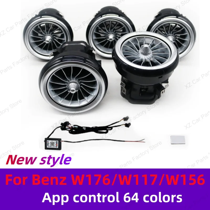 Für Mercedes-Benz A CLA GLA W176 W117 W156 Turbine Air Vent Umgebungs Licht Kit 12/64 farben Air Vents Auto Teile