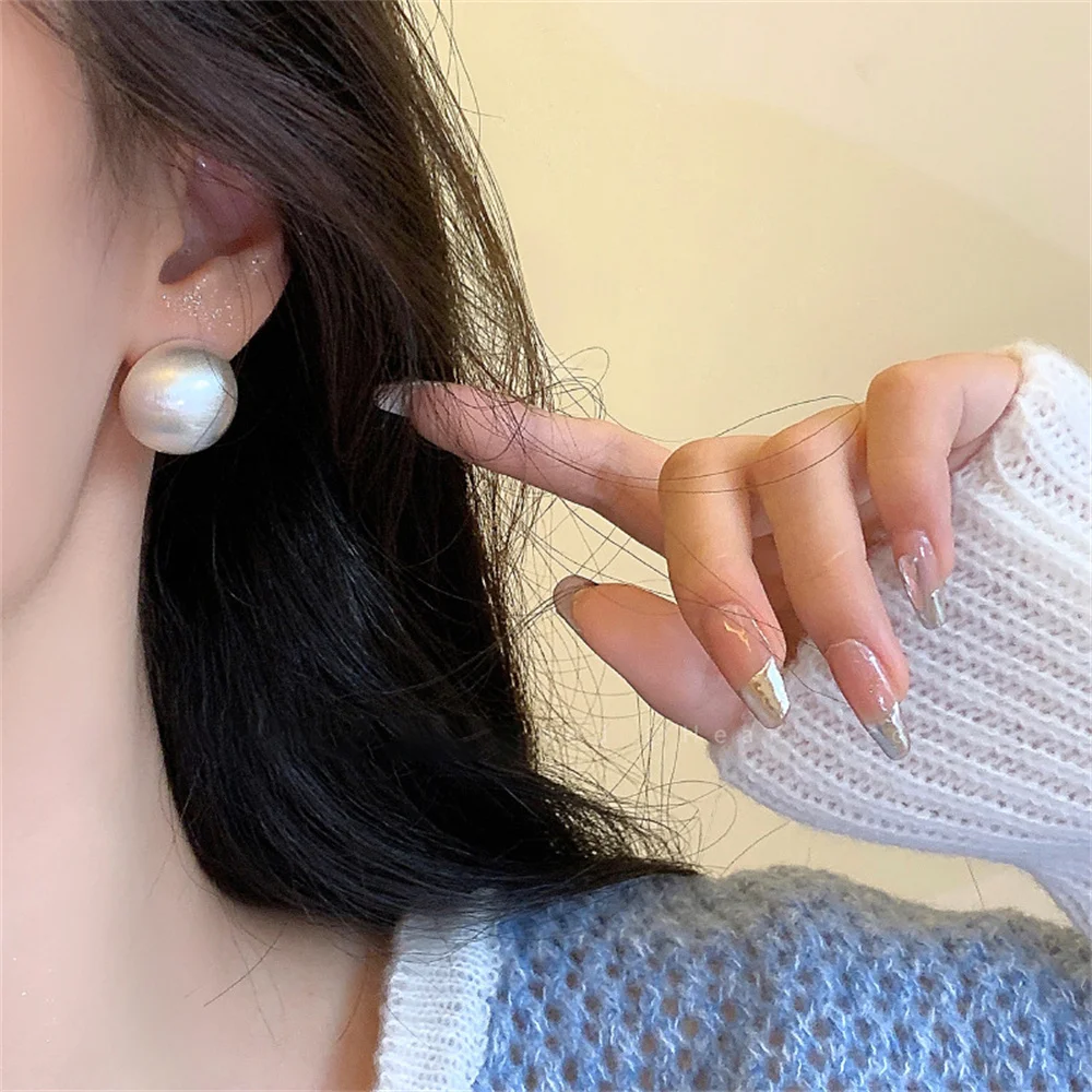 Simple Round Gold Color Earrings Retro Personality INS Women Earring Elegant Party Jewelry Accessories Dropshipping Wholesale