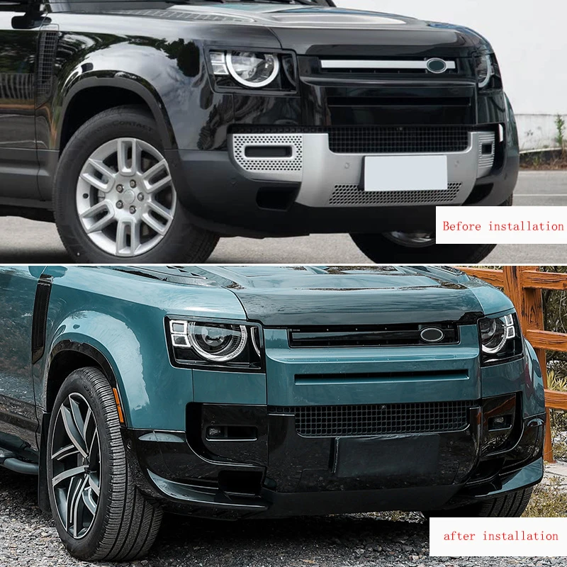 For Land Rover New Defender Front Lip Kit Corner Pack Front Bumper Pneumatic Blade Exterior Modification Accessories Front Bar