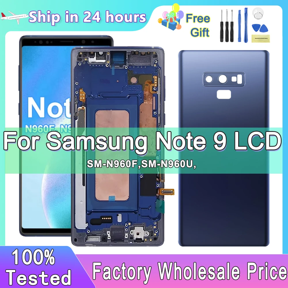 100% Test For Samsung Galaxy Note 9 LCD N960 N960F Display Touch Screen Digitizer Note 9 Samsung Screen Replacement Parts