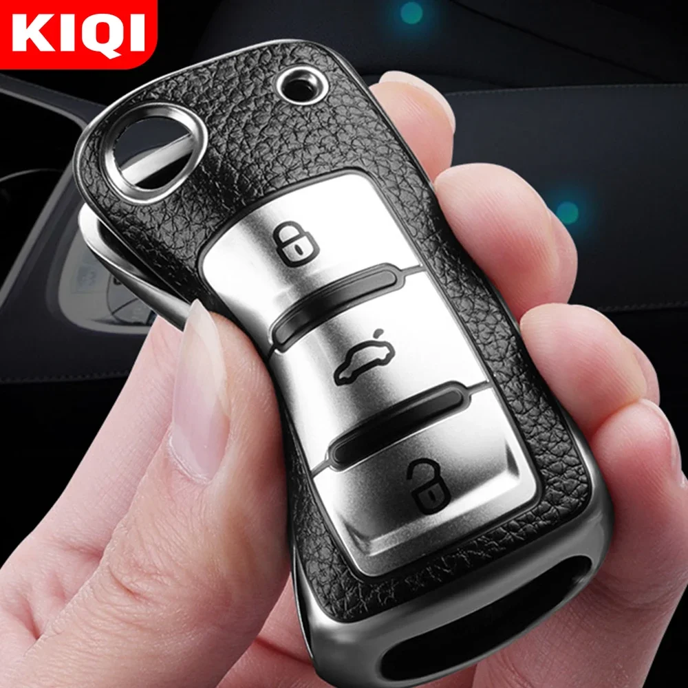 KIQI TPU Leather Car Key Case Cover for Volkswagen VW Golf 4 5 6 Jetta Polo Passat Skoda Superb Octavia Fabia Seat Ibiza Leon