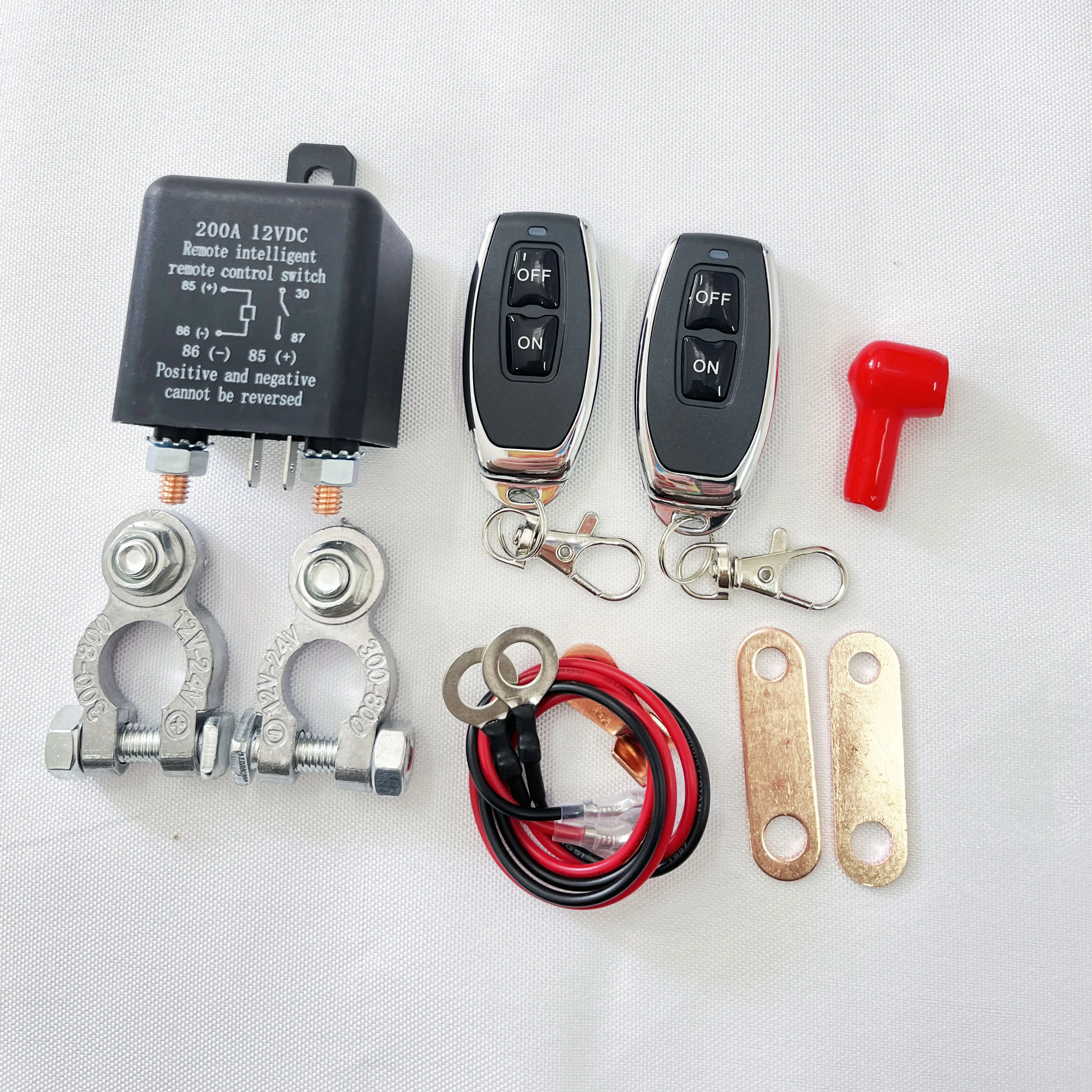 

Wireless Dual Remote Car Battery Disconnect Relay Master Kill Cut-off Switch 12V