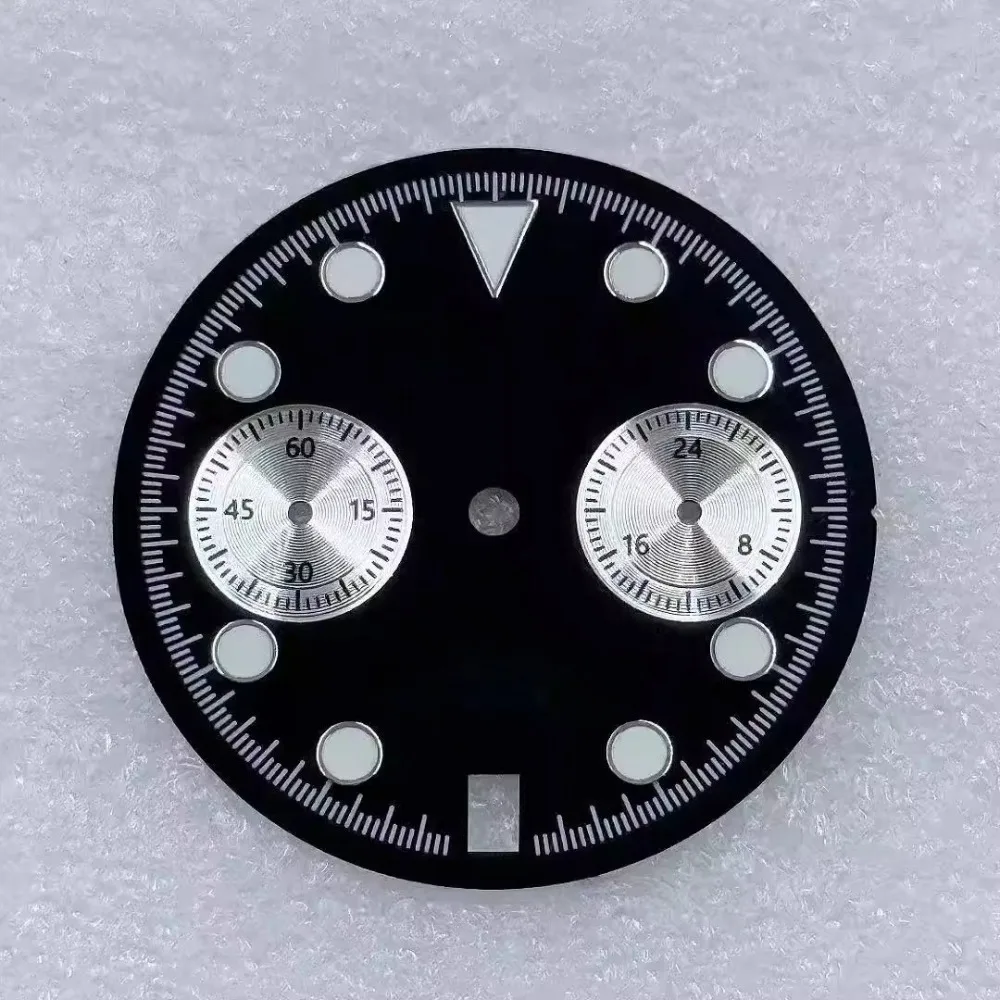 29,5 мм VK63 циферблат зеленый светящийся S циферблат стрелки часов указатель подходит для VK63 VK64 кварцевый механизм аксессуары для часов новые цвета