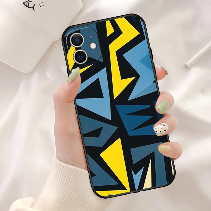 Anti-Drop Soft Phone Case For iphone 16Plus 11 12 13 Mini 14 15 16 Pro XS Max XR 7 8 Plus 16Pro Tornado Lightning Art Cover