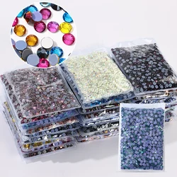 Tutte le taglie 40 colori Crystal AB Hotfix Strass, Strass di vetro Hotfix ferro su Strass per Nail Art cucito e decorazione del tessuto