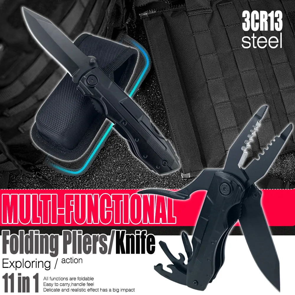 

Portable and Versatile Pliers Electrician Wire Cutting Pliers Peeling Cable Cutters Folding Cutter