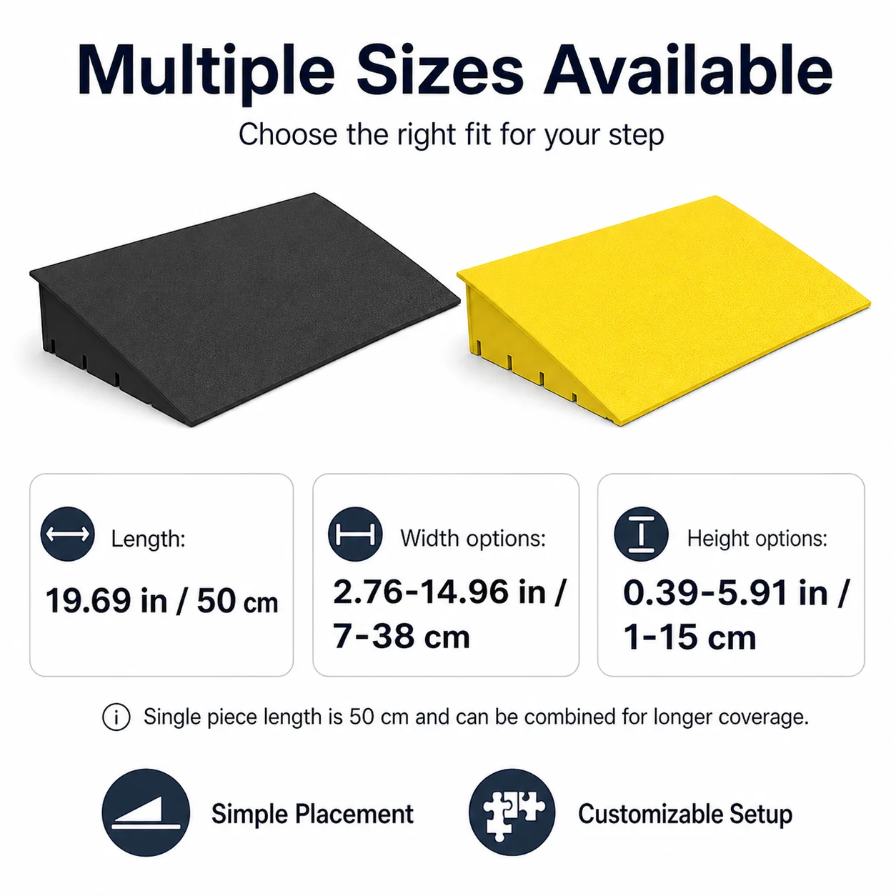 

Heavy Duty PP Threshold Ramp Non Slip Doorway Step Ramp for Wheelchair Car Scooter Robot Vacuum