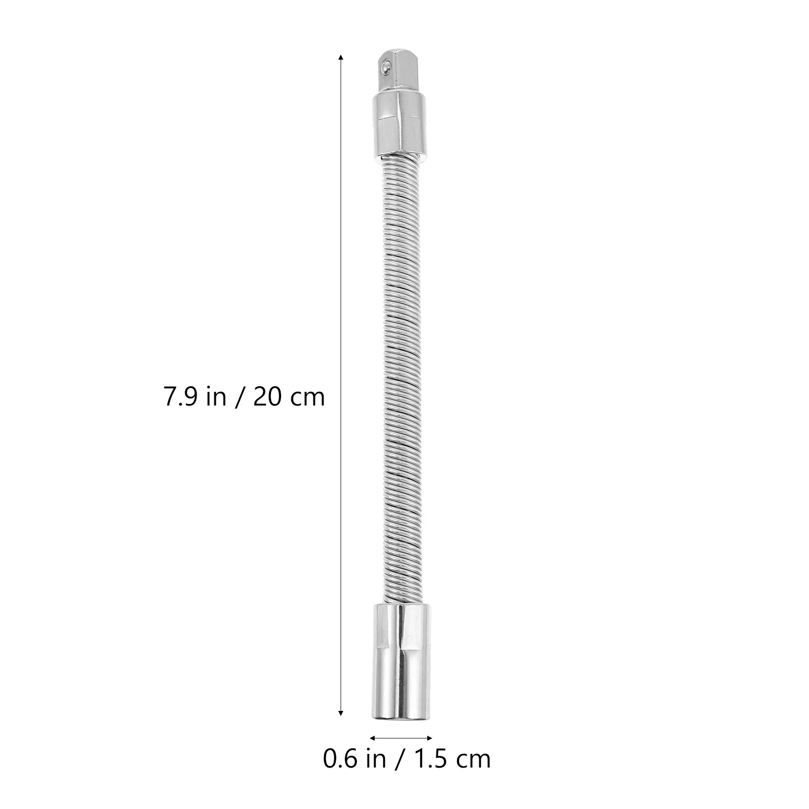 

1Pcs Elastic Wrench Extension Rod Durable Steel Flexible Sleeve Silver Flexible Wrench Extension Rod Spring Socket