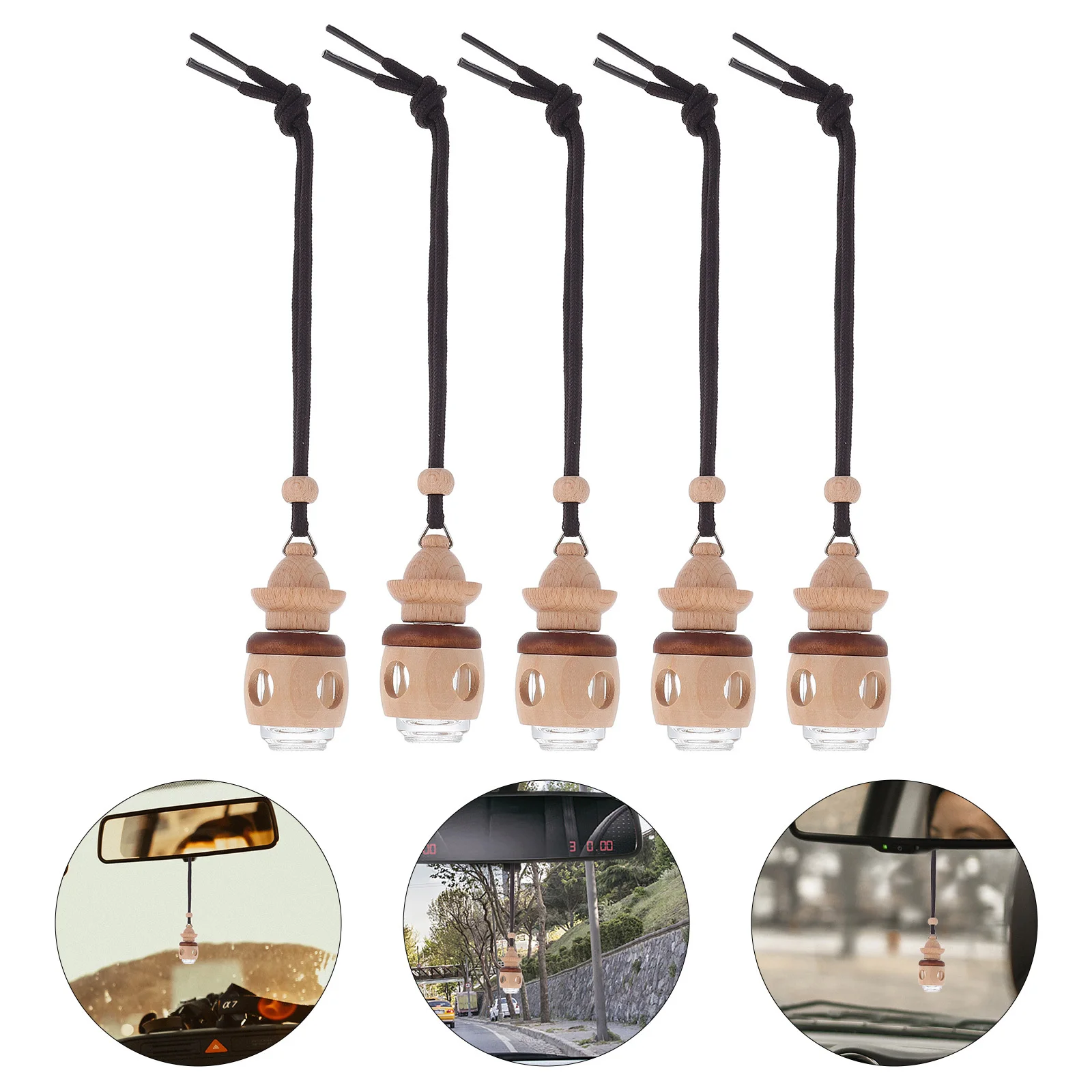 

5 шт., подвесные флаконы для духов «сделай сам», стеклянные подвески, автомобильный освежитель воздуха, диффузор эфирного масла, декор аромата, подвеска в виде флакона духов