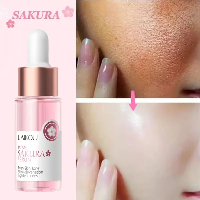 

Sakura Whitening Face Serum Anti Aging Fade Fine Lines Tighten Pores Improve Melanin Pigment Dull Moisturizer Brighten Skin Care