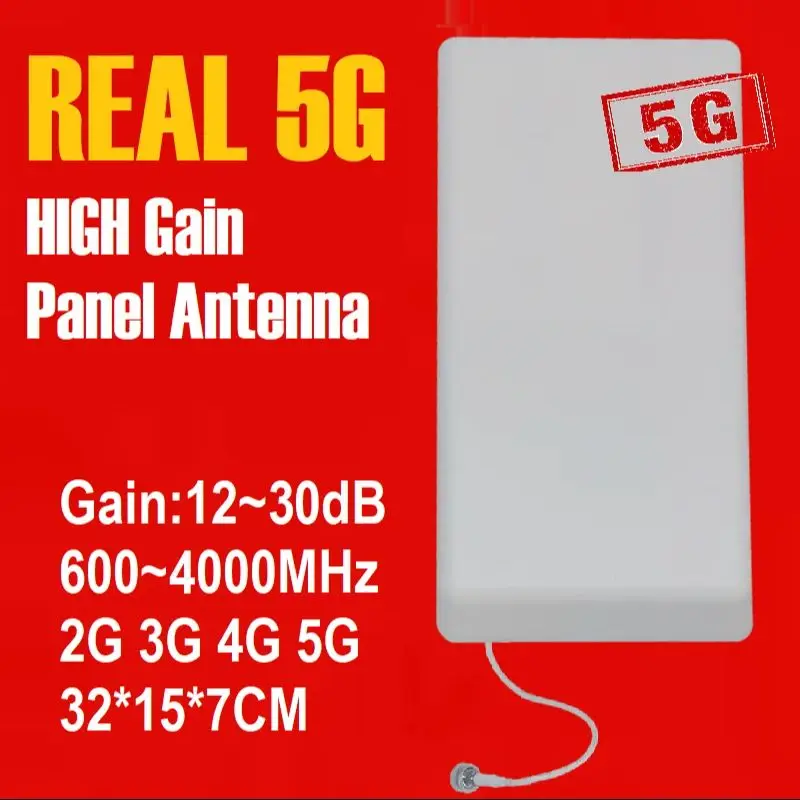 Real 4G 5G 30dB Biggest High Gain Indoor Interior Directional Panel Sector Antenna for Router CPE Amplifier Booster