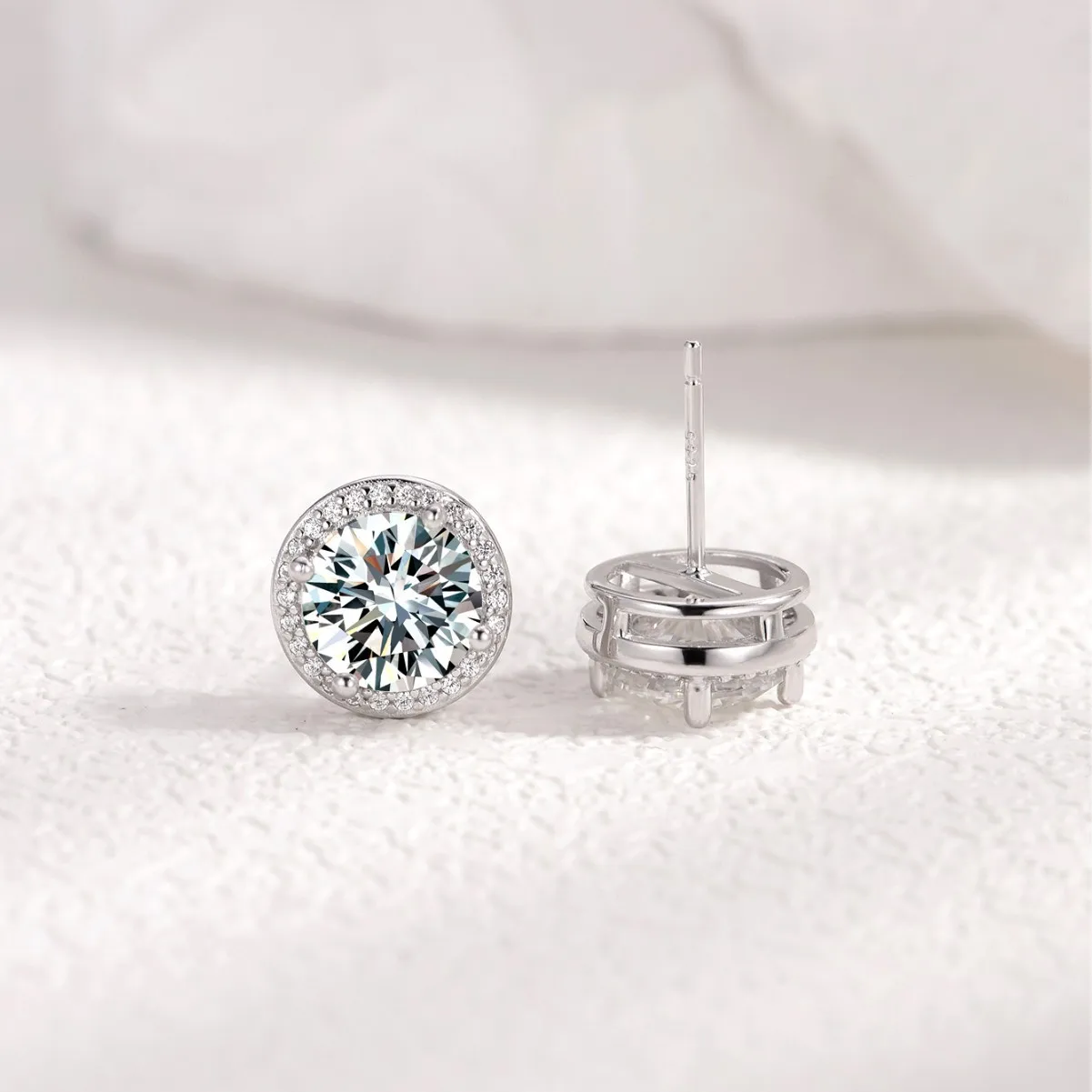 925 Sterling Silver Earrings Women Sparkling Zirconium Long shaped Hoop Earring For Anniversary Wedding Jewelry Silver