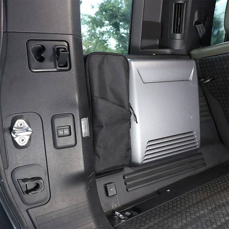 

Для Land Rover Defender 110 2020-2024 черная ткань Оксфорд органайзер для багажника автомобиля ящик для инструментов органайзер аксессуары для интерьера