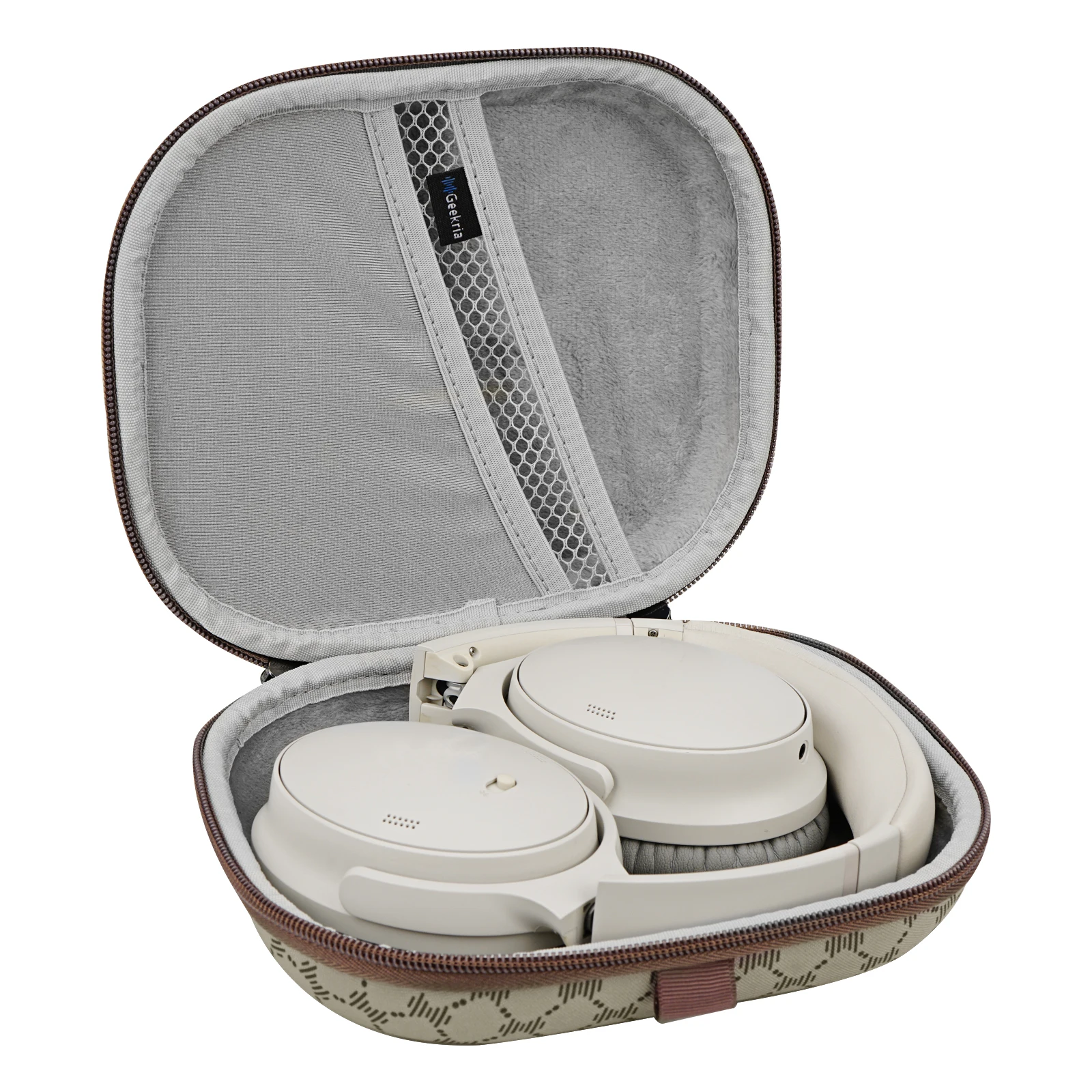 Geekria-Caso de fone de ouvido para fones de ouvido, casca dura, bolsa de viagem, compatível com Tune 660, Sony MDR-ZX600, Tawny