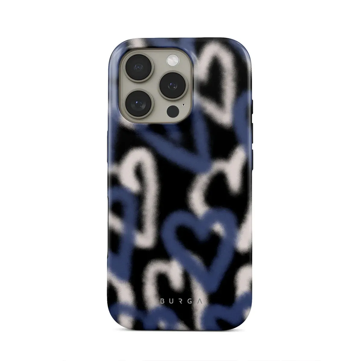 

Ins Blue Star Graffiti Love Pattern Phone Case for IPhone 16 15 14 13 12 11 Pro Max Plus Luxury Double-layer-BURGAS-Back Cover