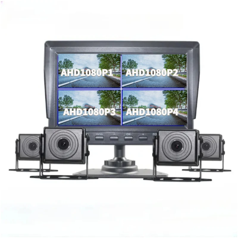 【Hot Selling】AHD 2CH  4CH Truck   BSD Recording DVR System 1080P 720P  Rear View   Vehicle IPS Screen Support Blind S
