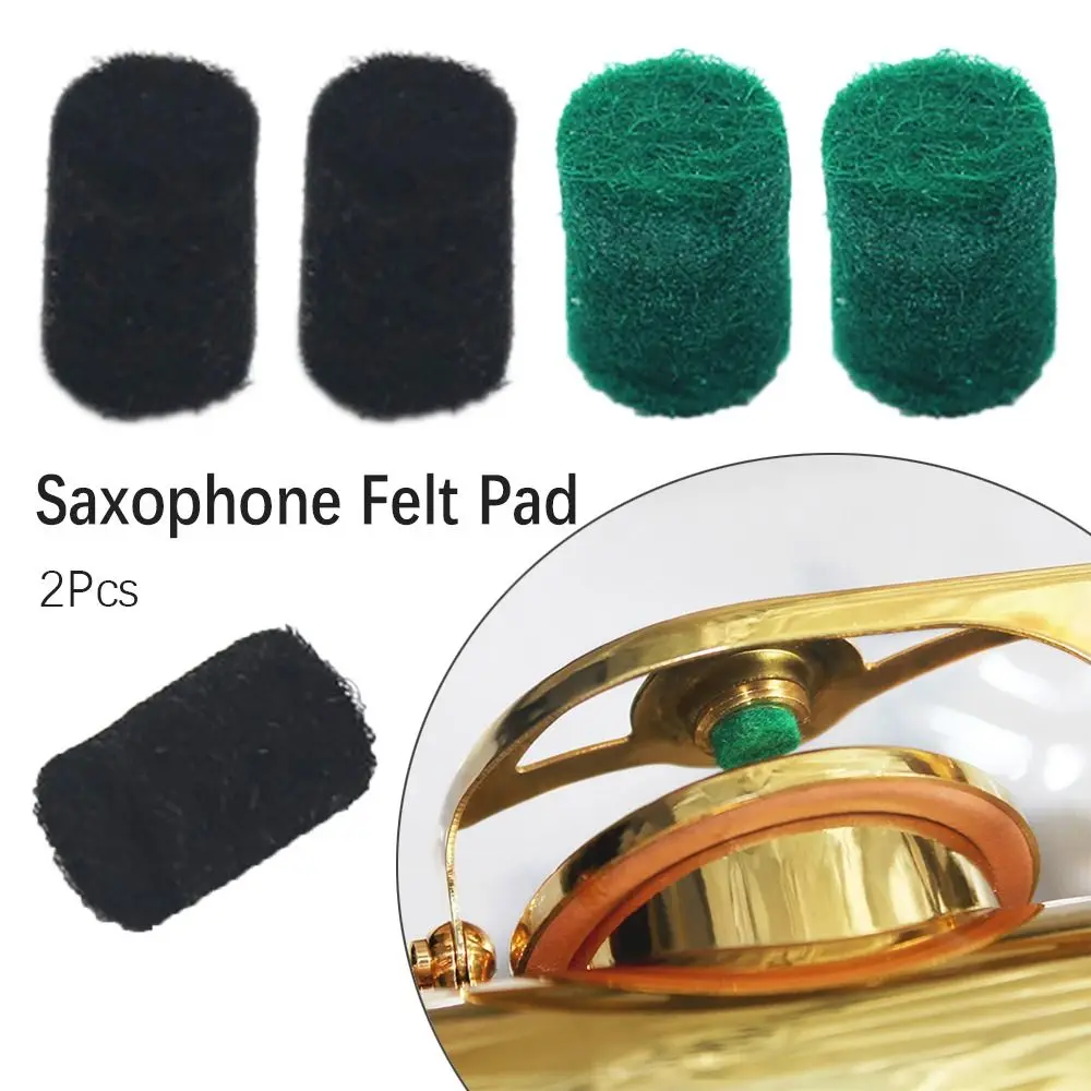 2Pcs Felt Saxophone Felt Pad Key Positioning Mute Function Sax Felt Column Repair Parts Instrument Accessory Saxophone Protector