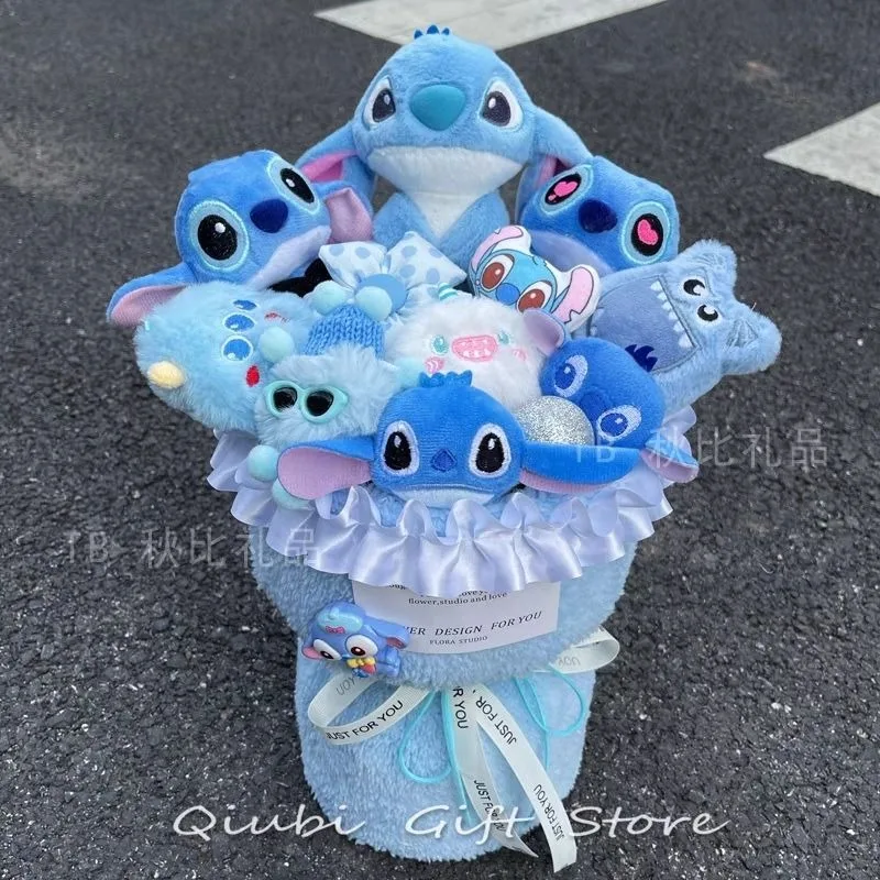 Bouquet de beurre de dessin animé Disney Kawaii, CAN o & Stitch, peluche Anime, cadeau de Noël, jour de Léon, étudiant, jour de remise des diplômes