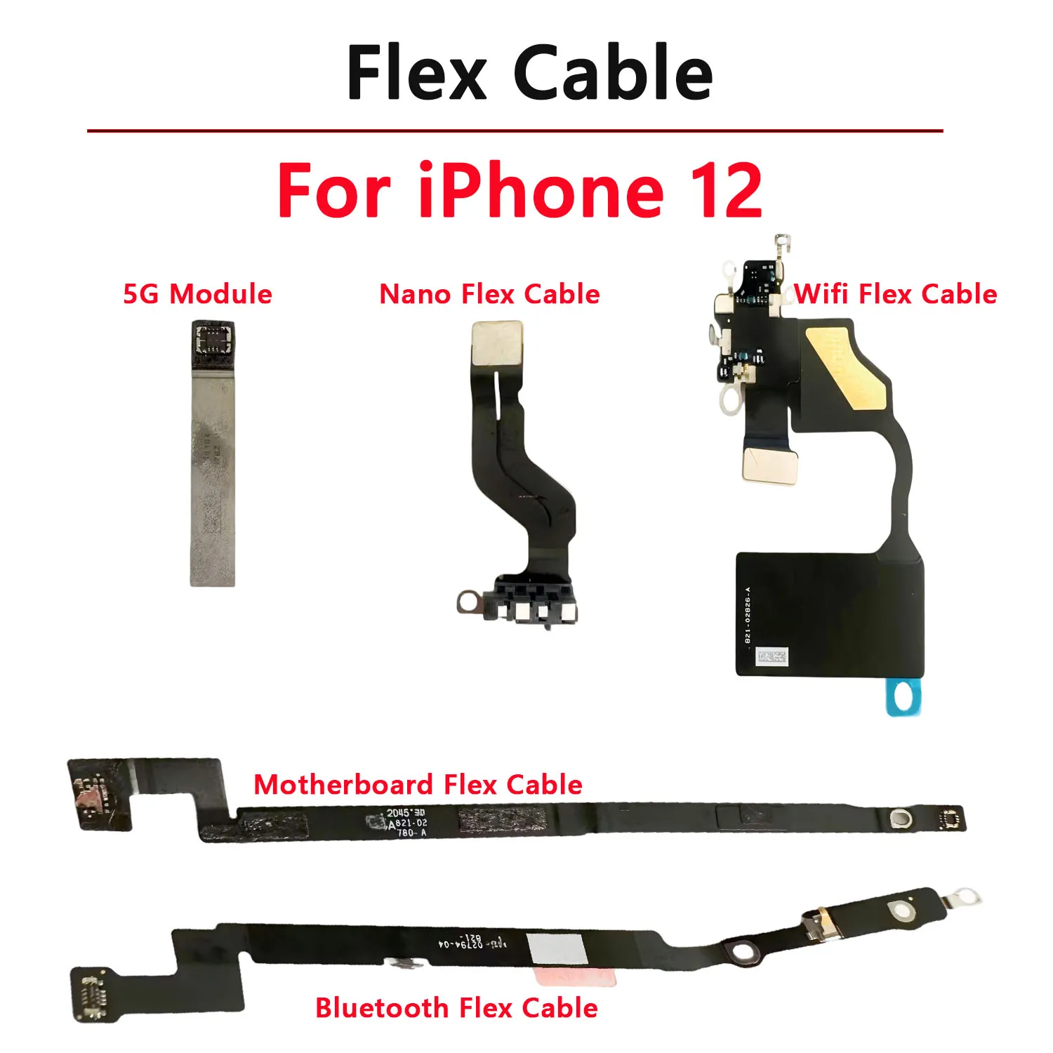For iPhone 12 NFC WiFi GPS Cellular Antenna Flex Bluetooth Motherboard Nano Wires 5G Module Radar