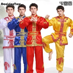 2025 men tai chi wushu shaolin clothing kung fu uniform wing chun uniform embroidered dragon demo outfit men martial arts suit