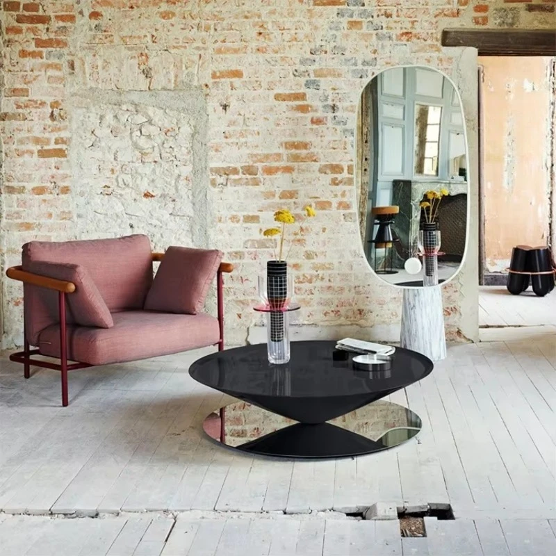 Modern minimalist style suspended round coffee table set suitable for family apartment hotel