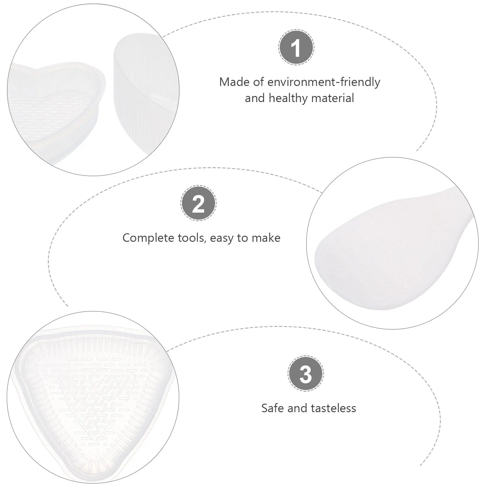 

1Set Sushi Mold Rice Ball Maker DIY Cooking Utensil Lightweight Portable Kitchen Gadget for Snack Preparation Sushi Accessories