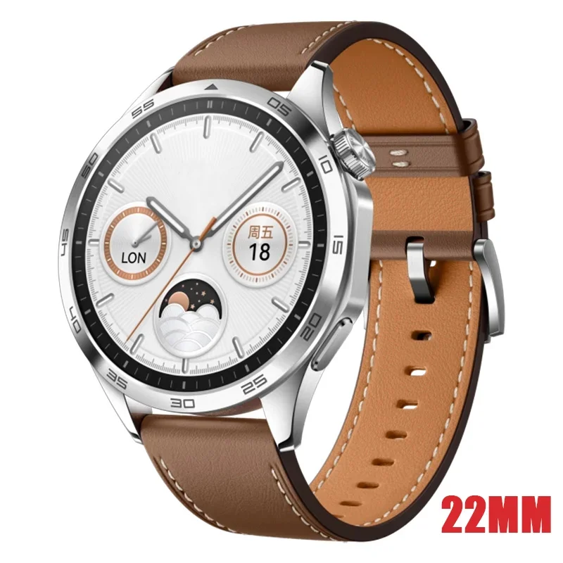 Leather Strap for Huawei Watch GT4 Replacement Belt Smartwatch WristBand 22MM 18MM for Huawei GT4 45MM 41MM Bracelet Accessories