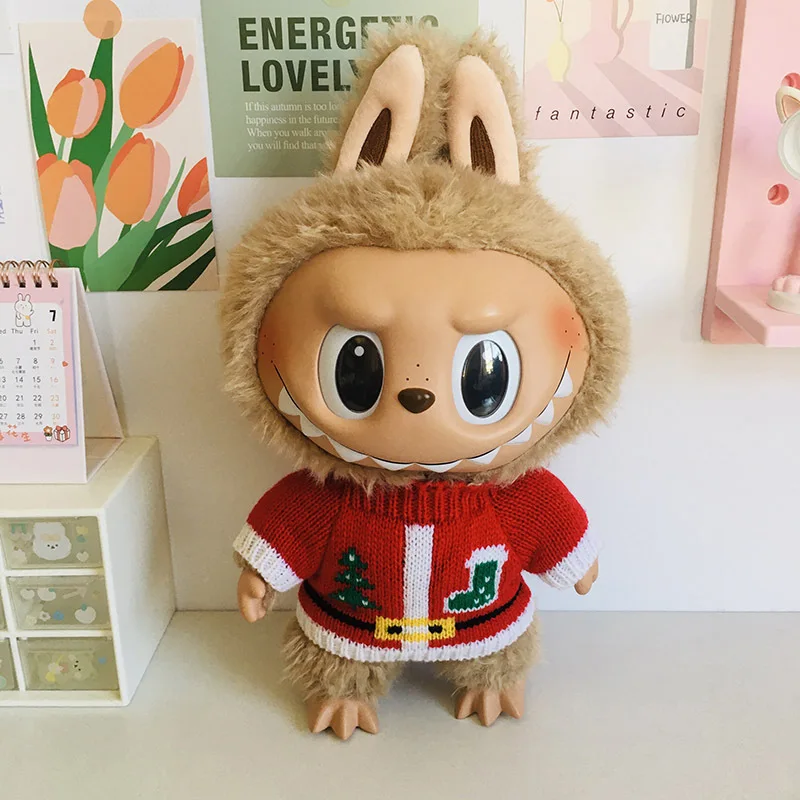 Urocze pluszowe ubranka dla lalek winylowych 38cm Labubu, spódniczka Lolita, strój dla lalki, świąteczne akcesoria, wymienne kostiumy dla lalek, akcesoria dla lalek.