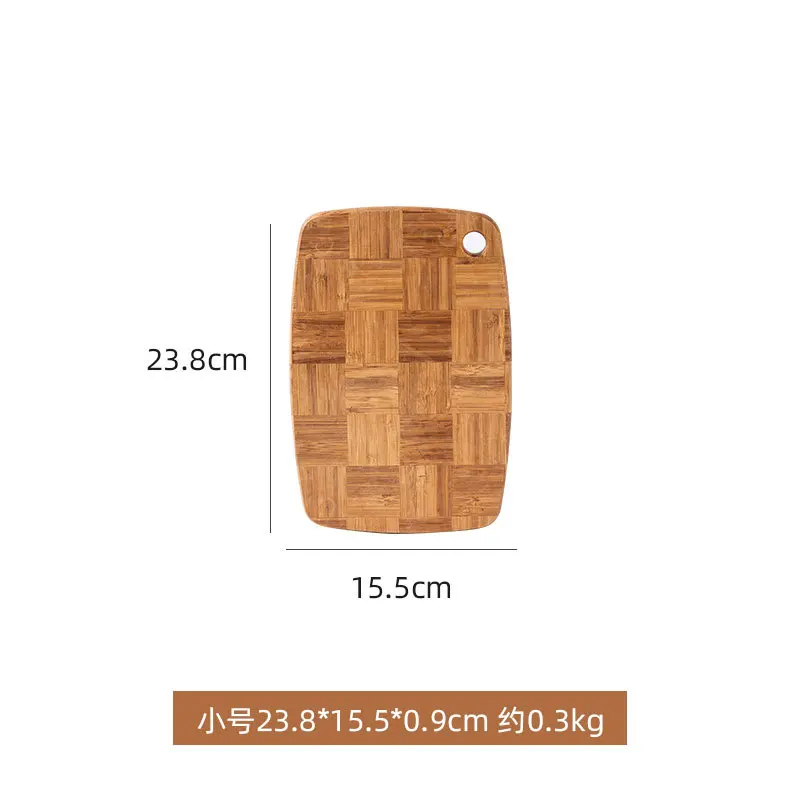Chinese home hotel kitchen cutting board Fruit with holes handle cutting board Large bamboo wooden cutting board