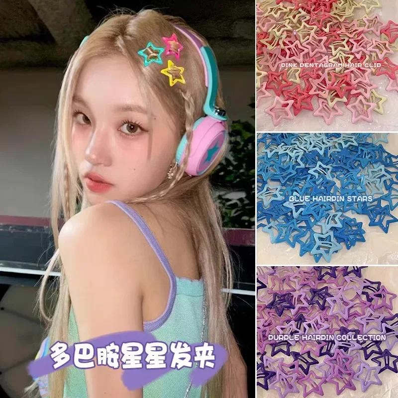 Candy Colors Hair Clips For Girls Women Simple Basic Sweet Hairpins Painted Colorful Matte Hair Accessories