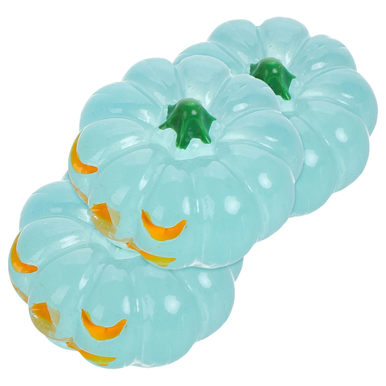 

3 Pcs Luminous Pumpkin Ornament Artificial Pumpkins Applique Decorative Halloween Decorations for Bedroom Resin