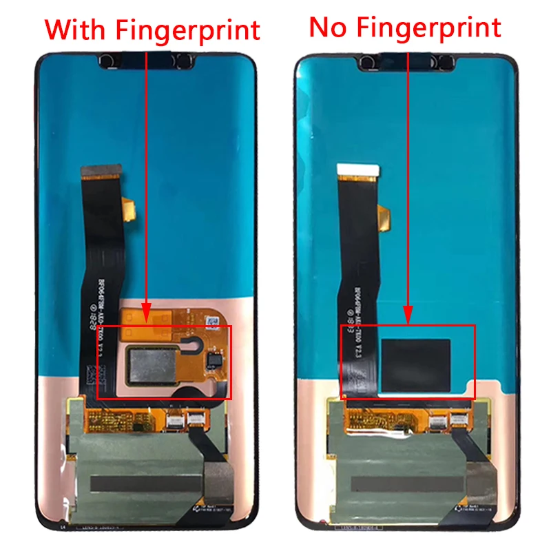 100% originale 6.39 \'\'per Huawei Mate 20 Pro Display LCD con cornice fingerprint Touch Screen Digitizer LYA-L29 riparazione assemblaggio