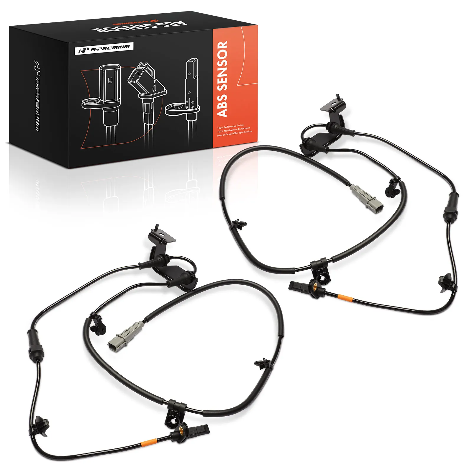 A-Premium 2Pcs Front Driver & Passenger Side ABS Wheel Speed Sensor for Hyundai Santa Fe 2024-2025