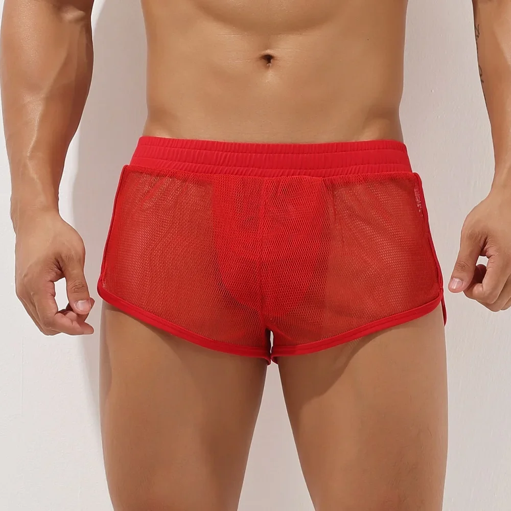 Nuovi pantaloncini Seobean-mesh da uomo con custodia a U, abbigliamento da pigiama, casa casual