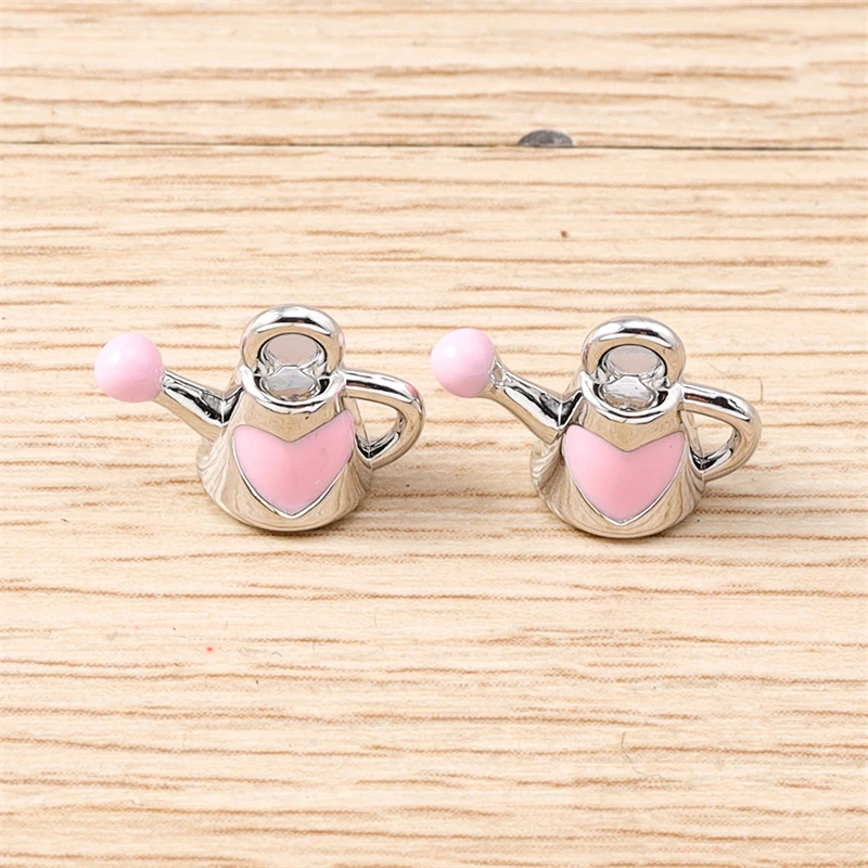 5 Stück 13 x 9 mm niedliche Emaille-Wasserflaschen-Charms-Anhänger für Schmuckherstellung, Tropfen-Ohrringe, Halsketten, Armbänder, DIY-Bastelzubehör – Detail 4